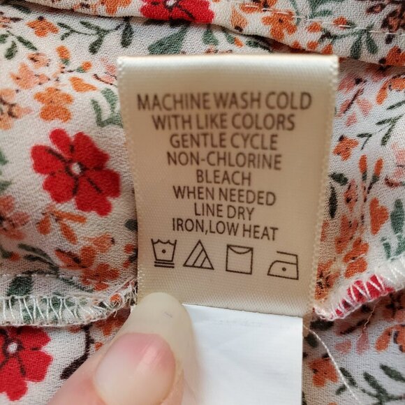 MAX STUDIO SZ XS Women's Floral 1/2 Sleeve pullover Blouse Top - Picture 6 of 7